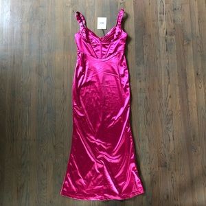 Hello Molly Pink Satin Dress